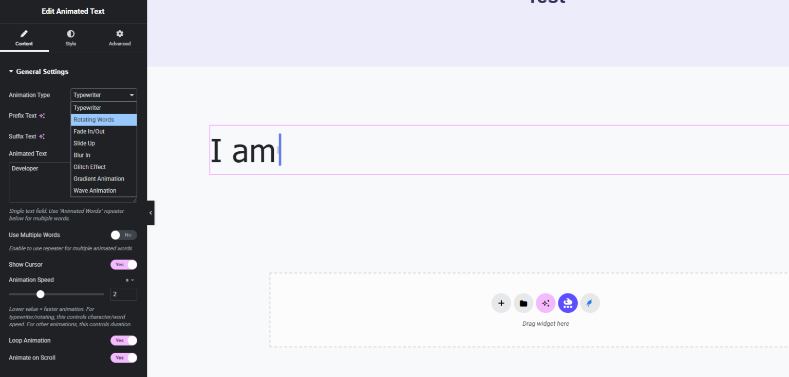 Animated Text Widget for Elementor | Unlock Addons