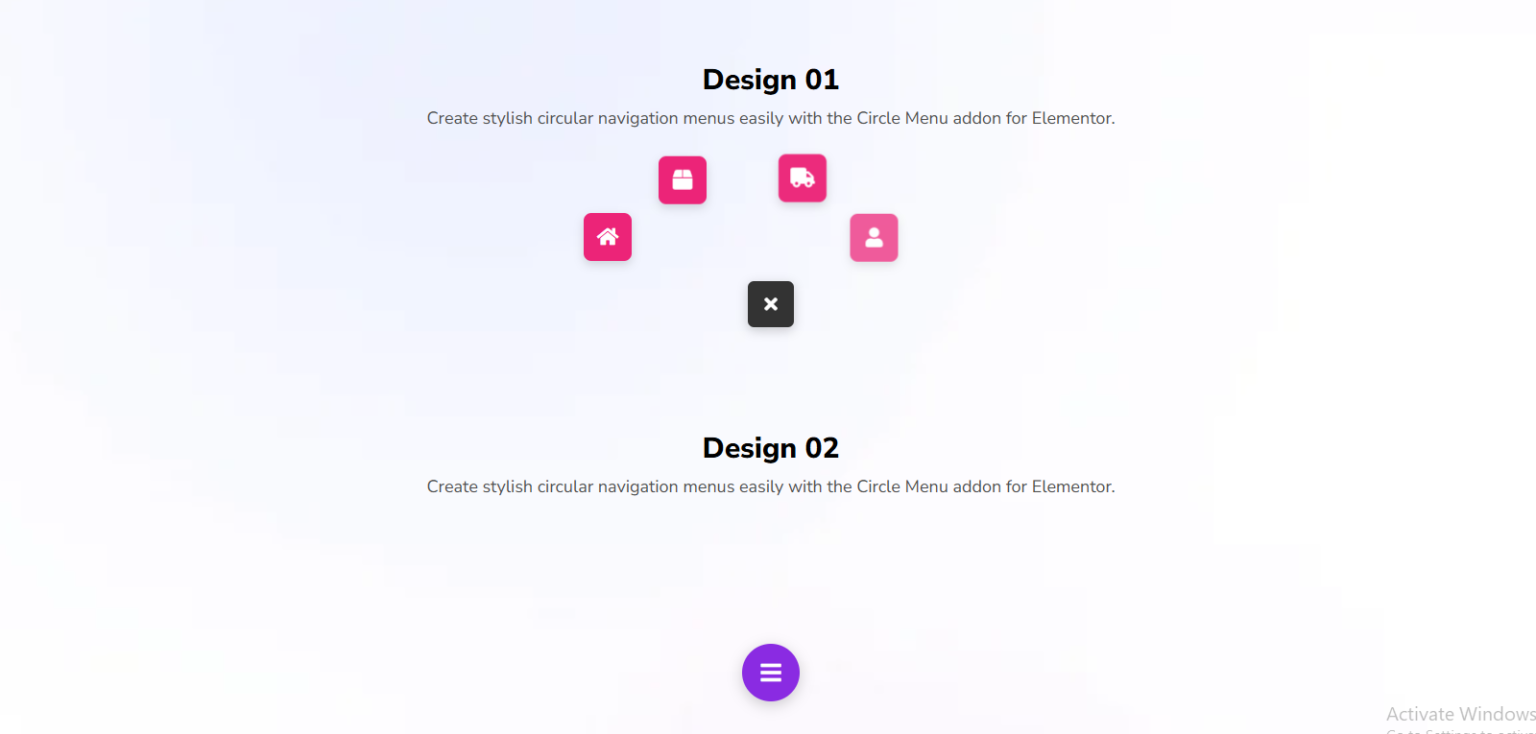 Circle Menu Widget for Elementor | Unlock Addons