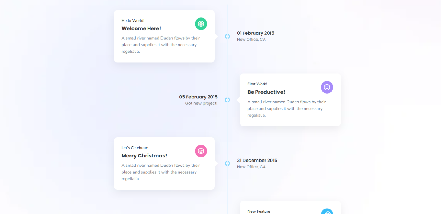 Event Timeline Widget for Elementor | Unlock Addons
