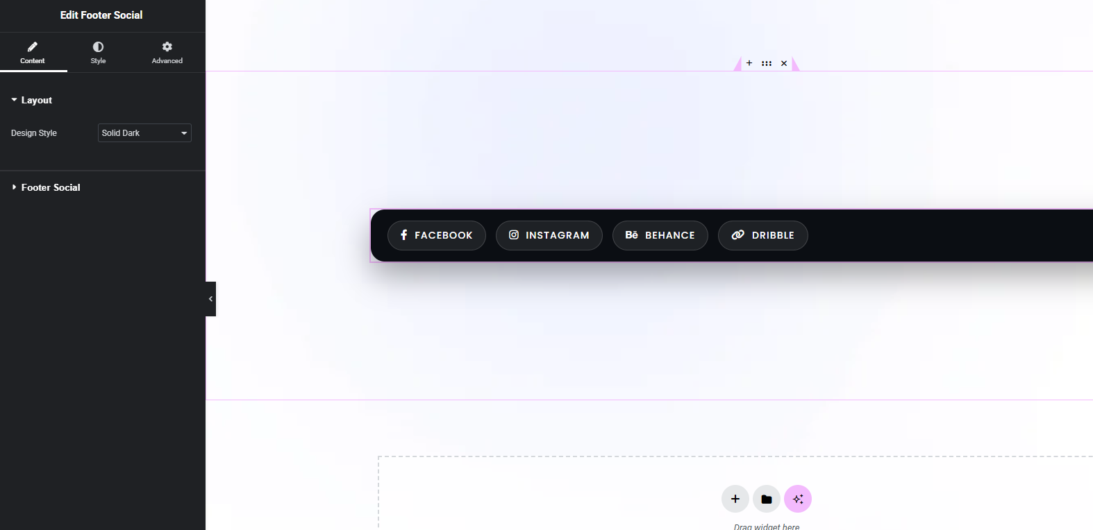 footer social